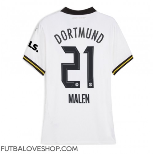 Dres Borussia Dortmund Donyell Malen #21 Tretina pre Ženy 2024-25 Krátky Rukáv